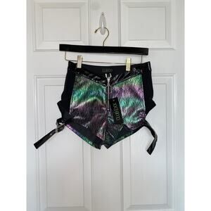Clubex Women's High Waist Iridescent Shorts
